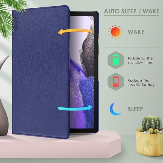 Samsung Galaxy Tab S9 FE/S9/S10 FE/S10 Lite 11 inch - Hoesjes – 360° draaibaar – Standfunctie – Donkerblauw-Tablethoesjes-Ilumina Benelux
