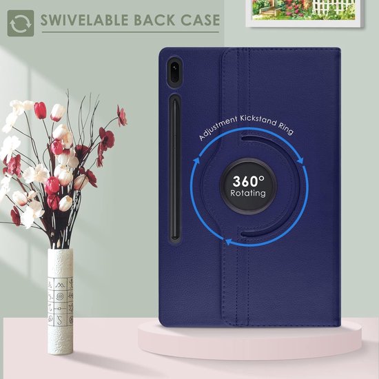 Samsung Galaxy Tab S9 FE/S9/S10 FE/S10 Lite 11 inch - Hoesjes – 360° draaibaar – Standfunctie – Donkerblauw-Tablethoesjes-Ilumina Benelux