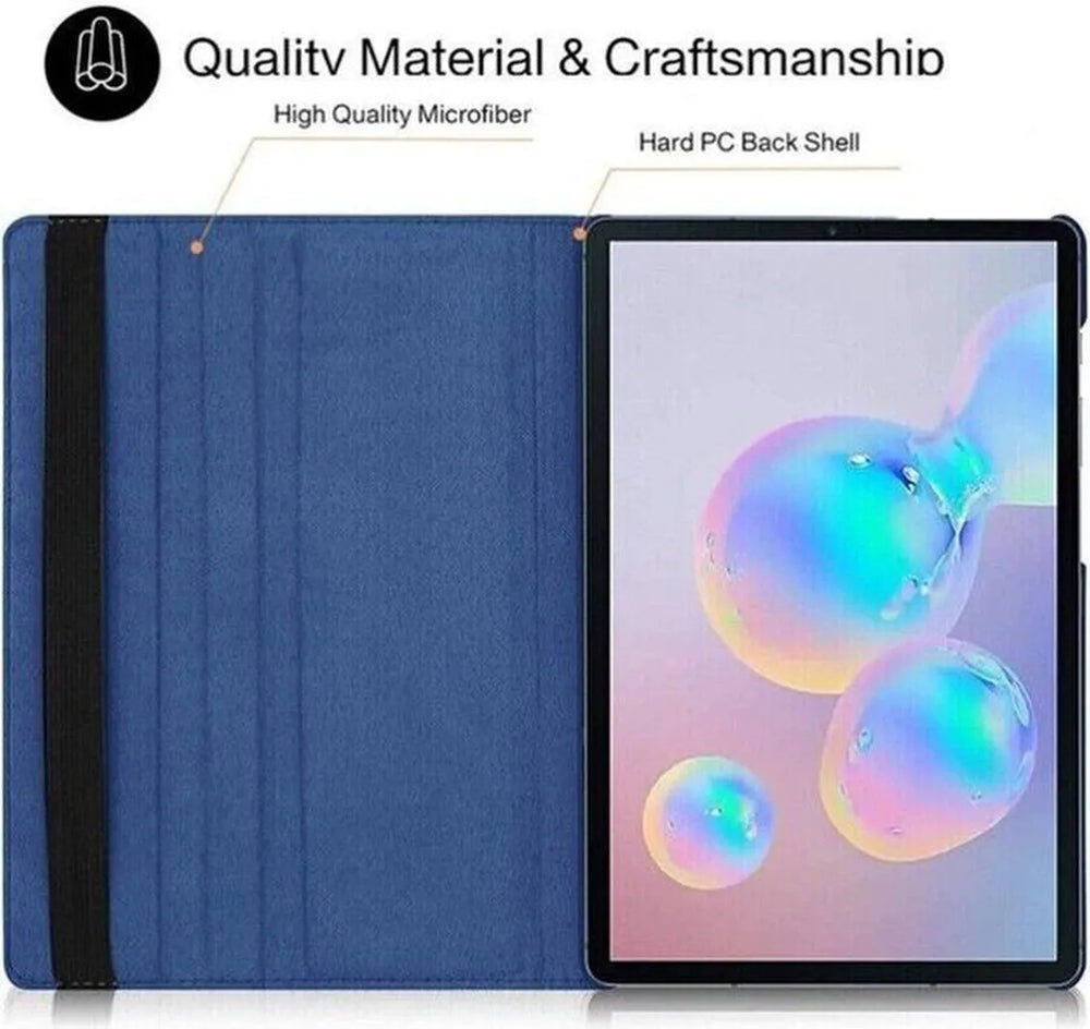Samsung Galaxy Tab S9 FE/S9/S10 FE/S10 Lite 11 inch - Hoesjes – 360° draaibaar – Standfunctie – Donkerblauw-Tablethoesjes-Ilumina Benelux