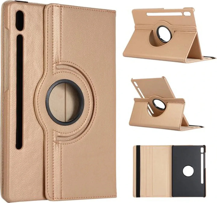 Samsung Galaxy Tab S9 FE/S9/S10 FE/S10 Lite 11 inch - Hoesjes – 360° draaibaar – Standfunctie – Goud-Tablethoesjes-Ilumina Benelux