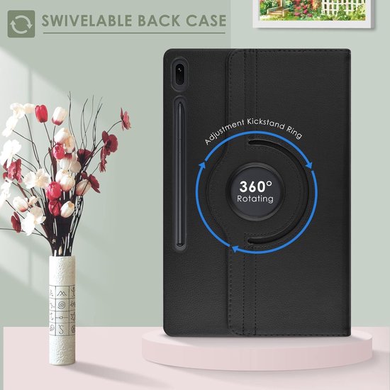 Samsung Galaxy Tab S9 FE/S9/S10 FE/S10 Lite 11 inch - Hoesjes – 360° draaibaar – Standfunctie – Zwart-Tablethoesjes-Ilumina Benelux