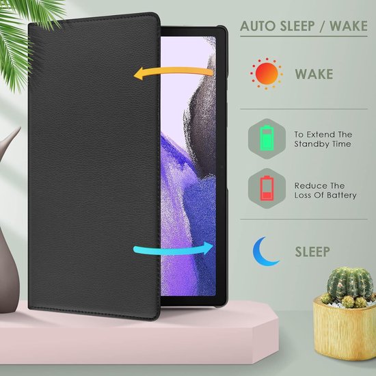 Samsung Galaxy Tab S9 FE/S9/S10 FE/S10 Lite 11 inch - Hoesjes – 360° draaibaar – Standfunctie – Zwart-Tablethoesjes-Ilumina Benelux
