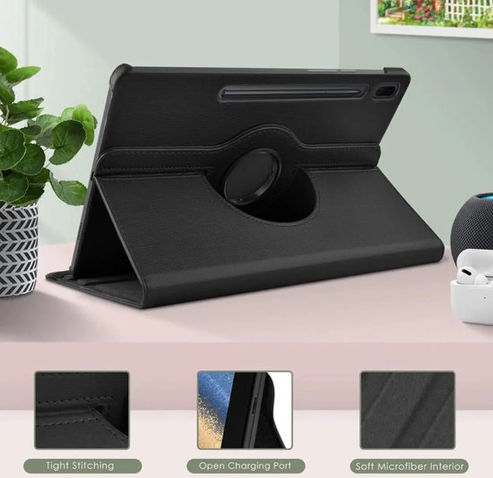Samsung Galaxy Tab S9 FE/S9/S10 FE/S10 Lite 11 inch - Hoesjes – 360° draaibaar – Standfunctie – Zwart-Tablethoesjes-Ilumina Benelux