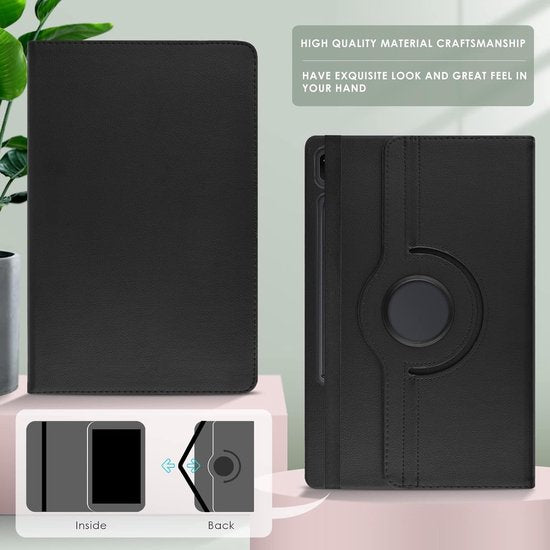 Samsung Galaxy Tab S9 FE/S9/S10 FE/S10 Lite 11 inch - Hoesjes – 360° draaibaar – Standfunctie – Zwart-Tablethoesjes-Ilumina Benelux