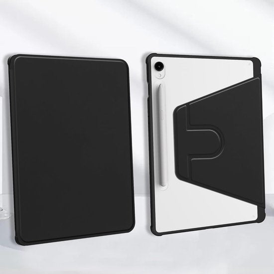 Samsung Galaxy Tab S9 FE/S9/S10 FE/S10 Lite 11 inch - Hoesjes – 360° draaibaar stand – Potloodhouder – Zwart-Tablethoesjes-Ilumina Benelux