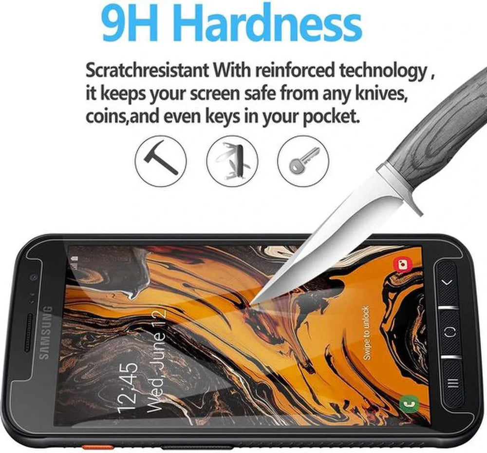 Samsung Galaxy Xcover 4/4S Screenprotector Gehard 9H – Anti-kras – Tempered Glas – 1-Pack-Ilumina Benelux
