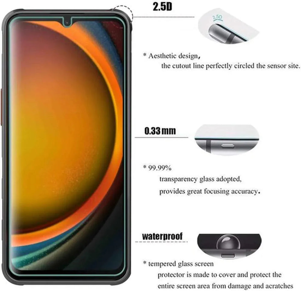 Samsung Galaxy Xcover 7 / Xcover 7 Pro Screenprotector Gehard 9H – Anti-kras – Tempered Glas – 1-Pack-Ilumina Benelux