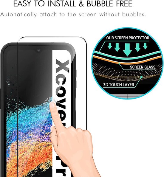 Samsung Galaxy Xcover6 Pro Screenprotector Gehard 9H – Anti-kras – Tempered Glas – 1-Pack-Ilumina Benelux