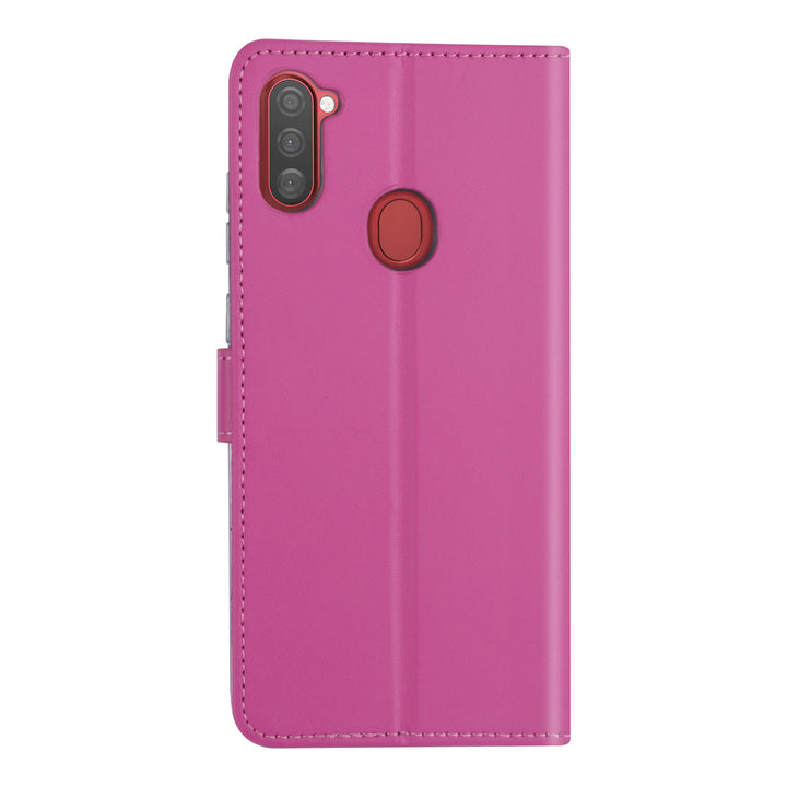 Samsung hoesje voor Galaxy A11 - Felroze - Book Case - Kaarthouder (A115F)-Hoesjes-Ilumina Benelux