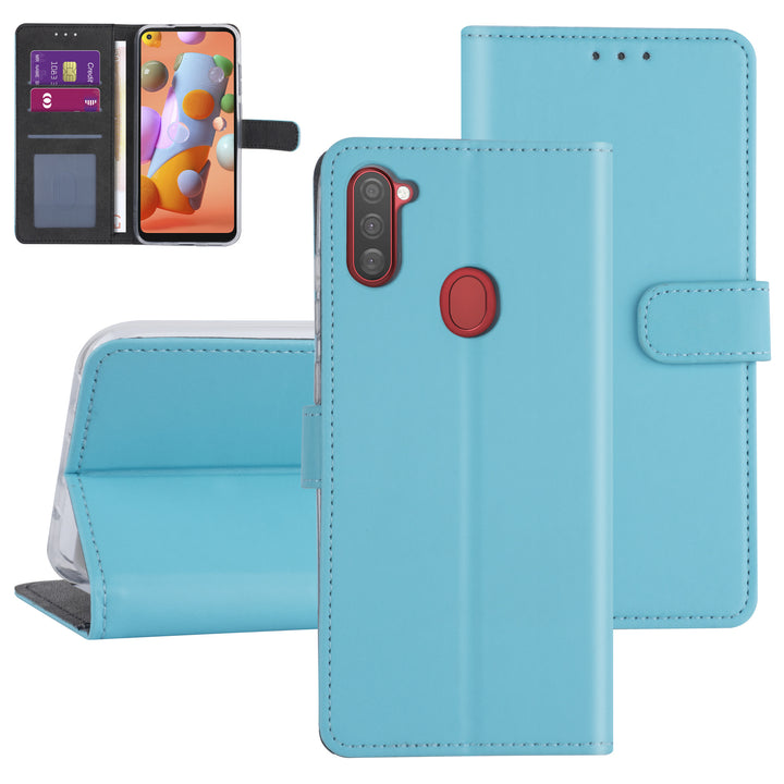 Samsung hoesje voor Galaxy A11 - LichtBlauw - Book Case - Kaarthouder (A115F)-Hoesjes-Ilumina Benelux