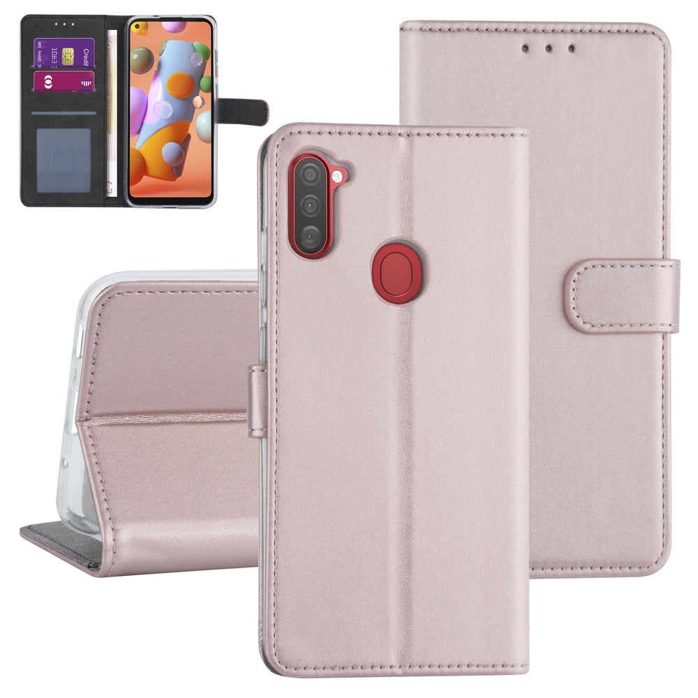 Samsung hoesje voor Galaxy A11 - Rose Gold - Book Case - Kaarthouder (A115F)-Hoesjes-Ilumina Benelux