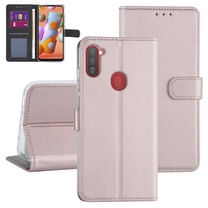 Samsung hoesje voor Galaxy A11 - Rose Gold - Book Case - Kaarthouder (A115F)-Hoesjes-Ilumina Benelux