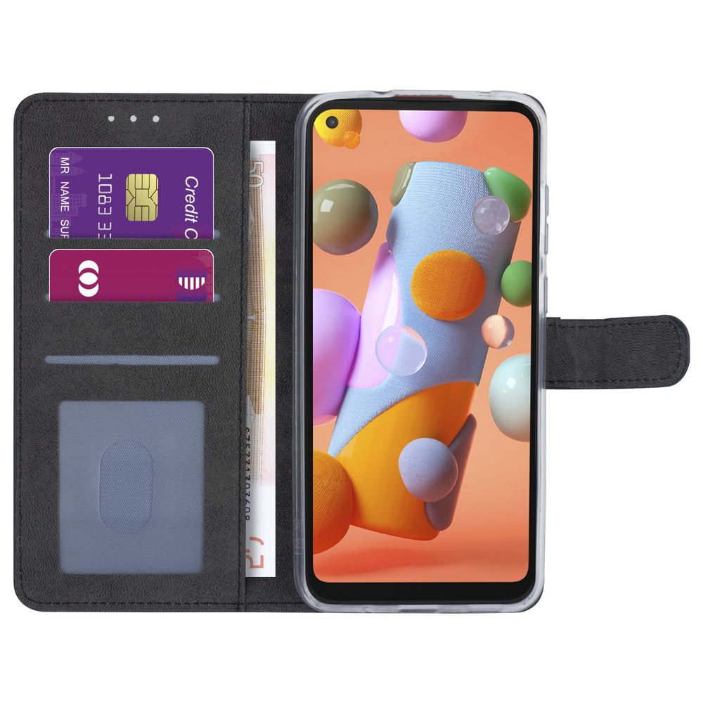 Samsung hoesje voor Galaxy A11 - Zwart - Book Case - Kaarthouder (A115F)-Hoesjes-Ilumina Benelux