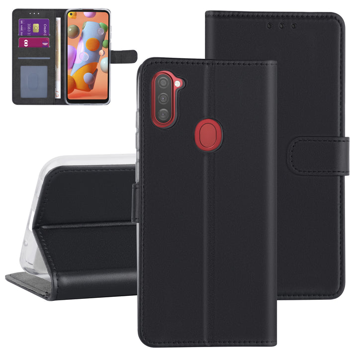 Samsung hoesje voor Galaxy A11 - Zwart - Book Case - Kaarthouder (A115F)-Hoesjes-Ilumina Benelux