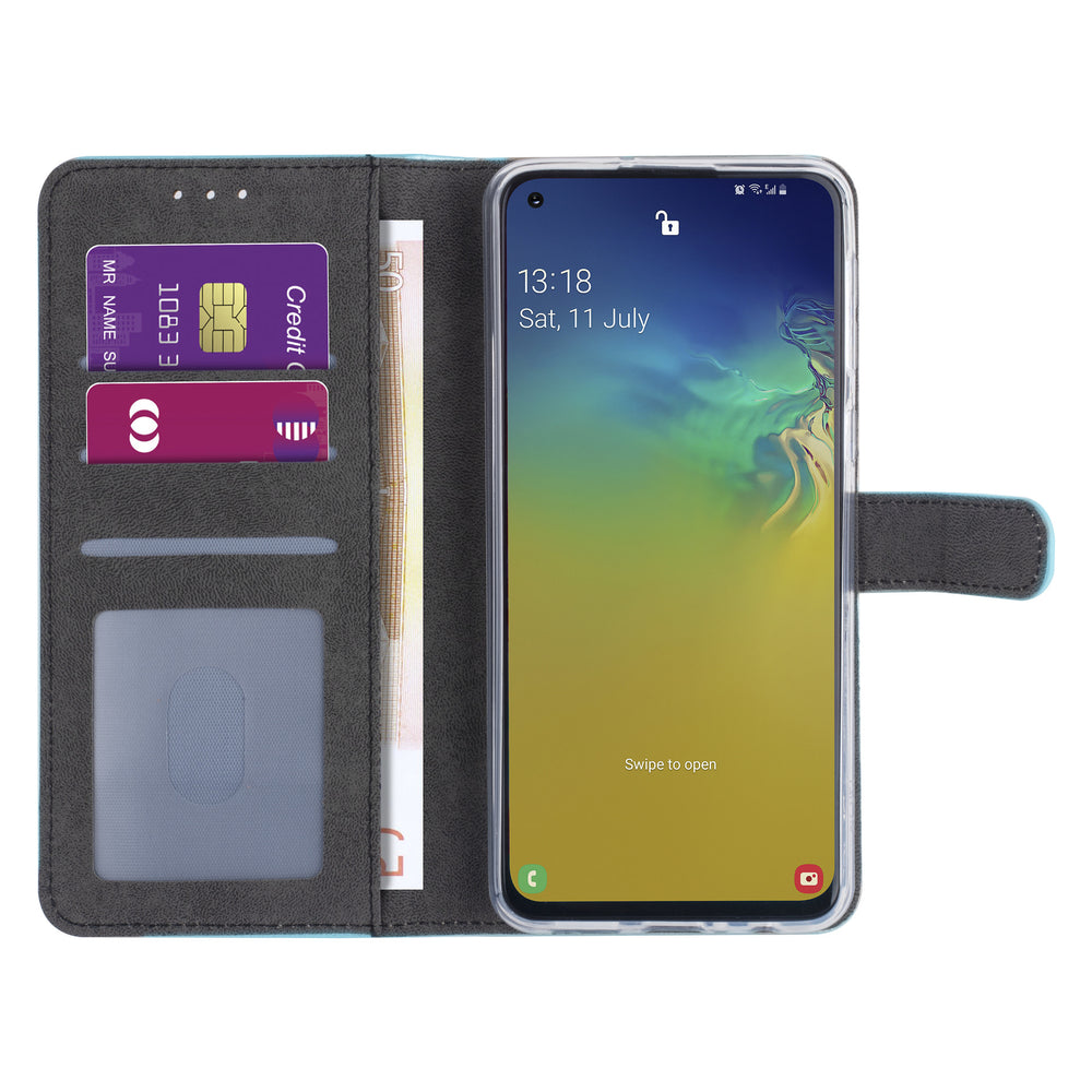 Samsung hoesje voor Galaxy A21 - LichtBlauw - Book Case - Kaarthouder (A205F)-Hoesjes-Ilumina Benelux