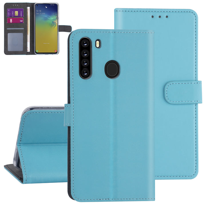 Samsung hoesje voor Galaxy A21 - LichtBlauw - Book Case - Kaarthouder (A205F)-Hoesjes-Ilumina Benelux