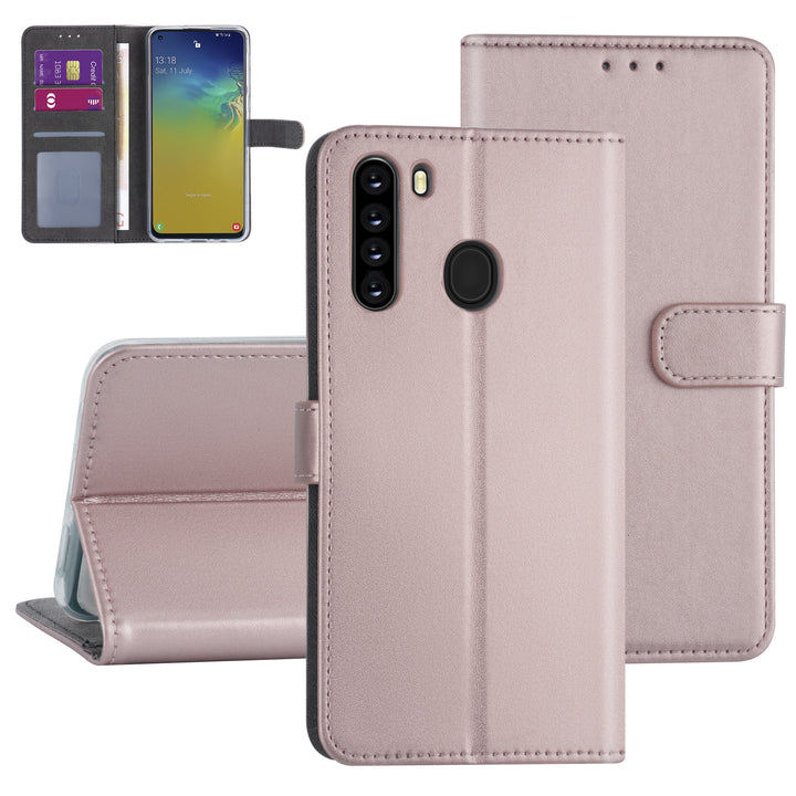 Samsung hoesje voor Galaxy A21 - Rose Gold - Book Case - Kaarthouder (A205F)-Hoesjes-Ilumina Benelux