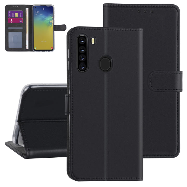 Samsung hoesje voor Galaxy A21 - Zwart - Book Case - Kaarthouder (A205F)-Hoesjes-Ilumina Benelux