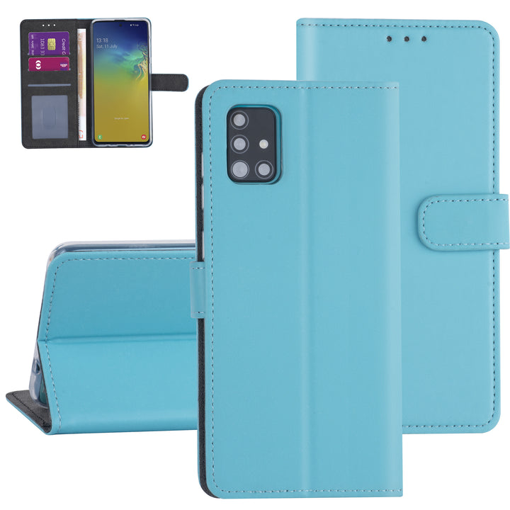 Samsung hoesje voor Galaxy A31 - LichtBlauw - Book Case - Kaarthouder (A315F)-Hoesjes-Ilumina Benelux