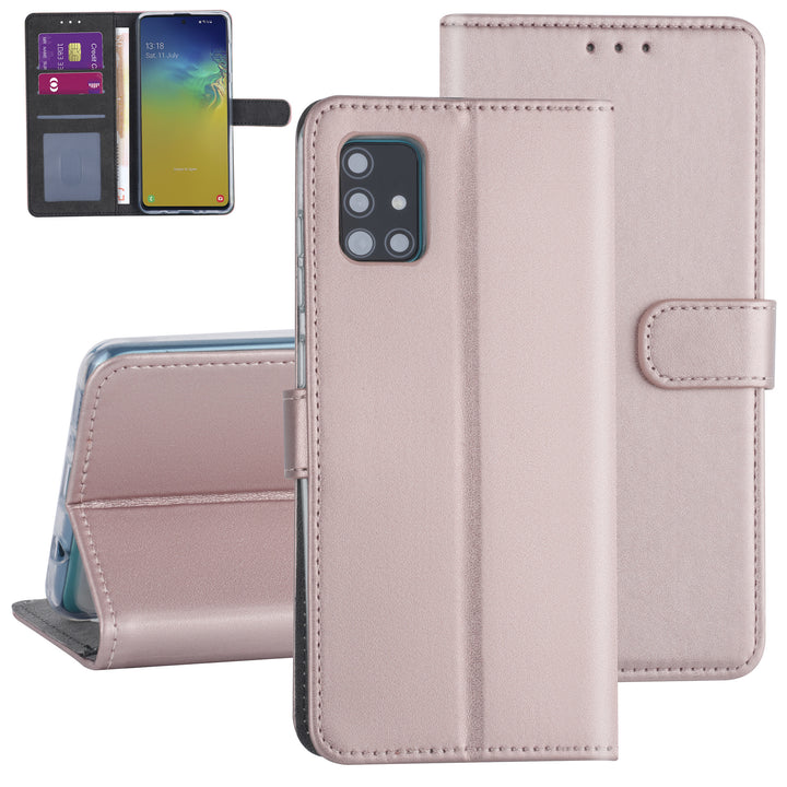 Samsung hoesje voor Galaxy A31 - Rose Gold - Book Case - Kaarthouder (A315F)-Hoesjes-Ilumina Benelux