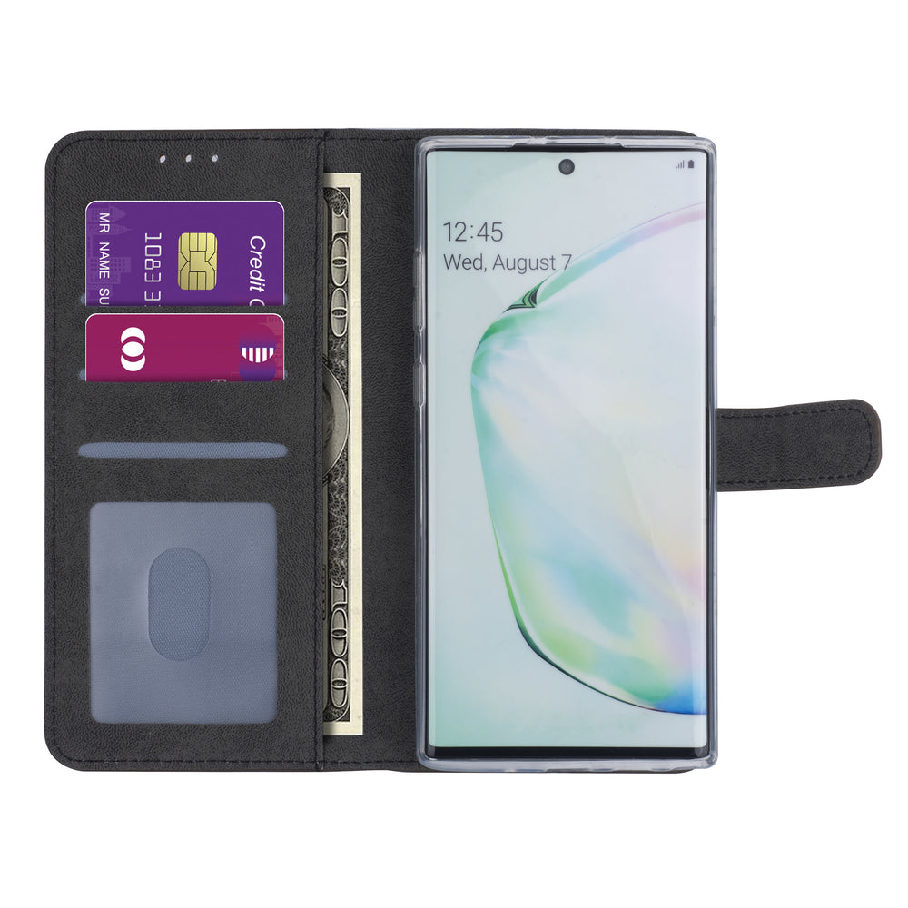 Samsung hoesje voor Galaxy Note 10 Plus - Bruin - Book Case - Kaarthouder (N975F)-Hoesjes-Ilumina Benelux