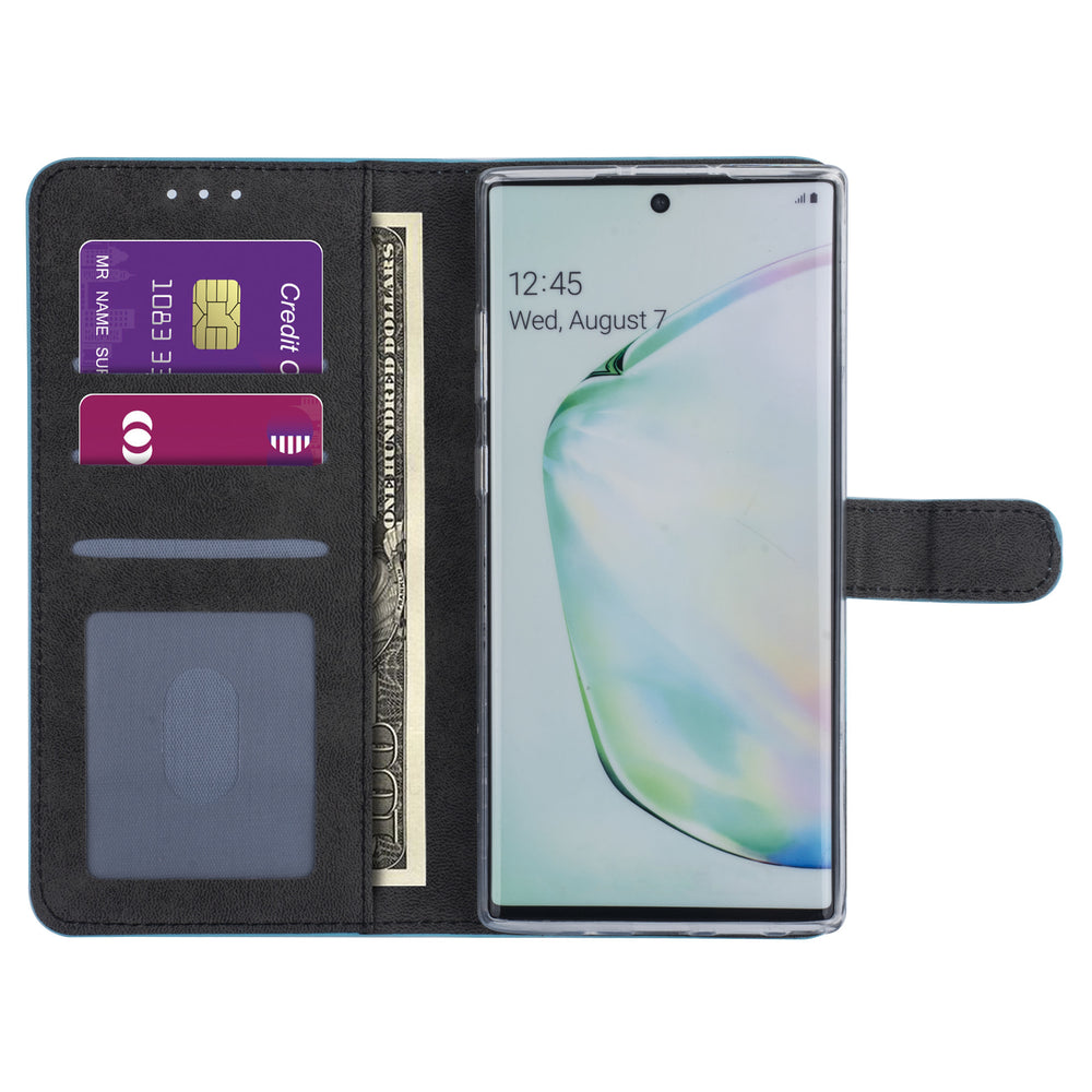 Samsung hoesje voor Galaxy Note 10 Plus - LichtBlauw - Book Case - Kaarthouder (N975F)-Hoesjes-Ilumina Benelux