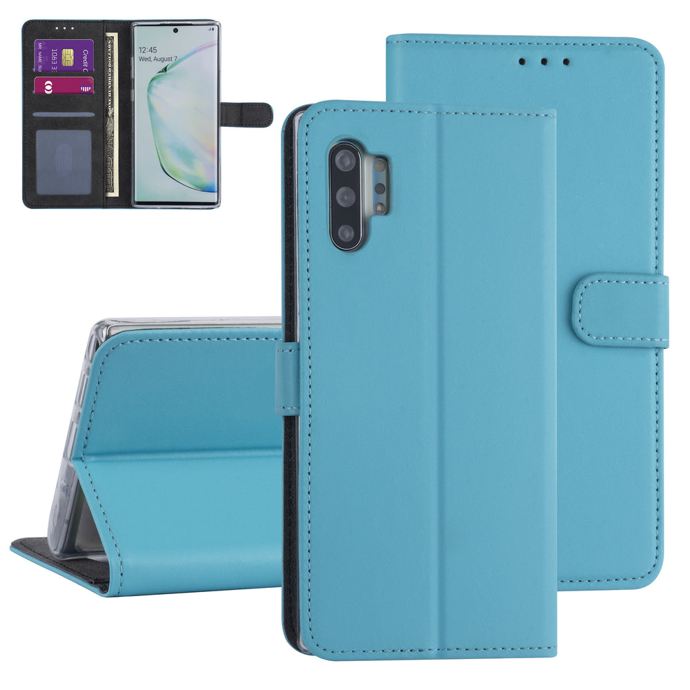 Samsung hoesje voor Galaxy Note 10 Plus - LichtBlauw - Book Case - Kaarthouder (N975F)-Hoesjes-Ilumina Benelux