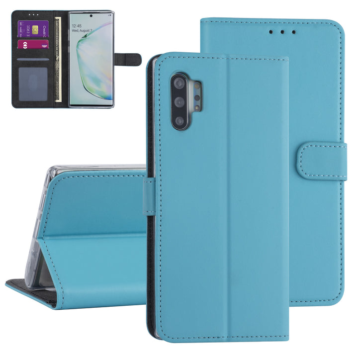 Samsung hoesje voor Galaxy Note 10 Plus - LichtBlauw - Book Case - Kaarthouder (N975F)-Hoesjes-Ilumina Benelux