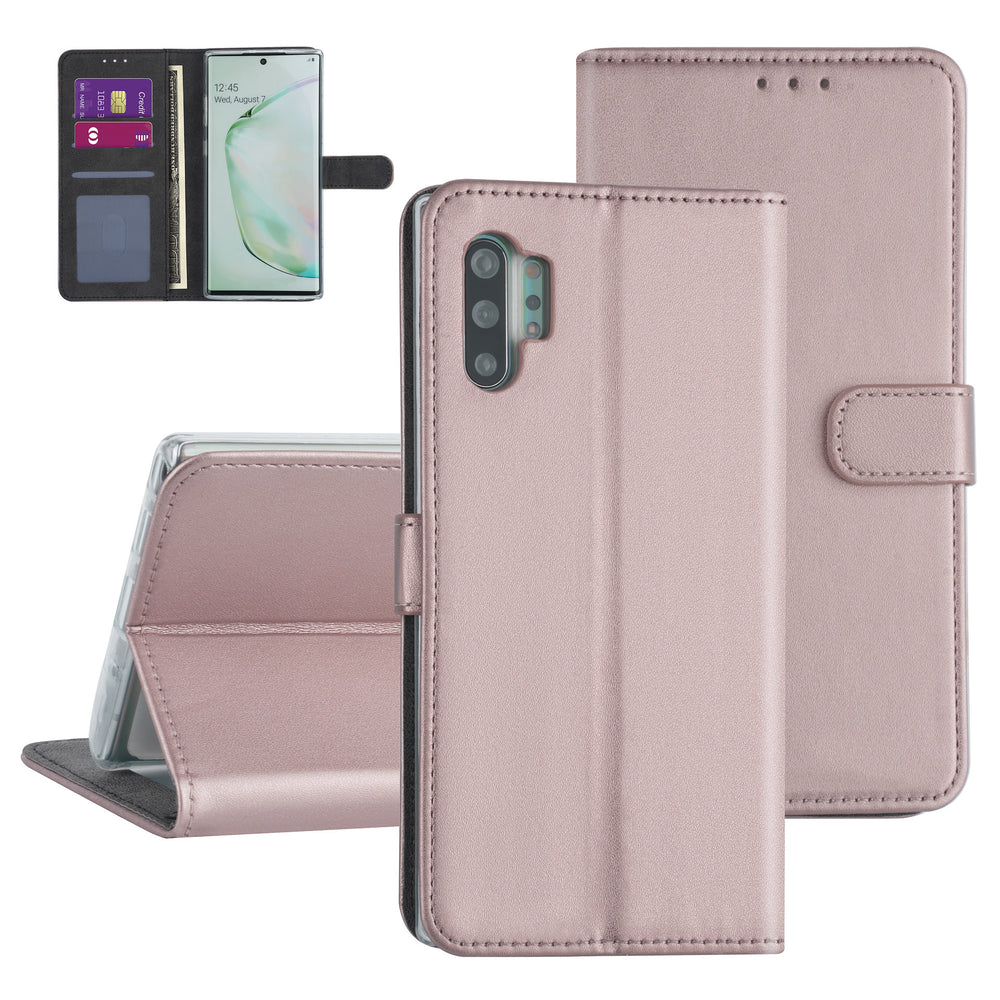 Samsung hoesje voor Galaxy Note 10 Plus - Rose Gold - Book Case - Kaarthouder (N975F)-Hoesjes-Ilumina Benelux