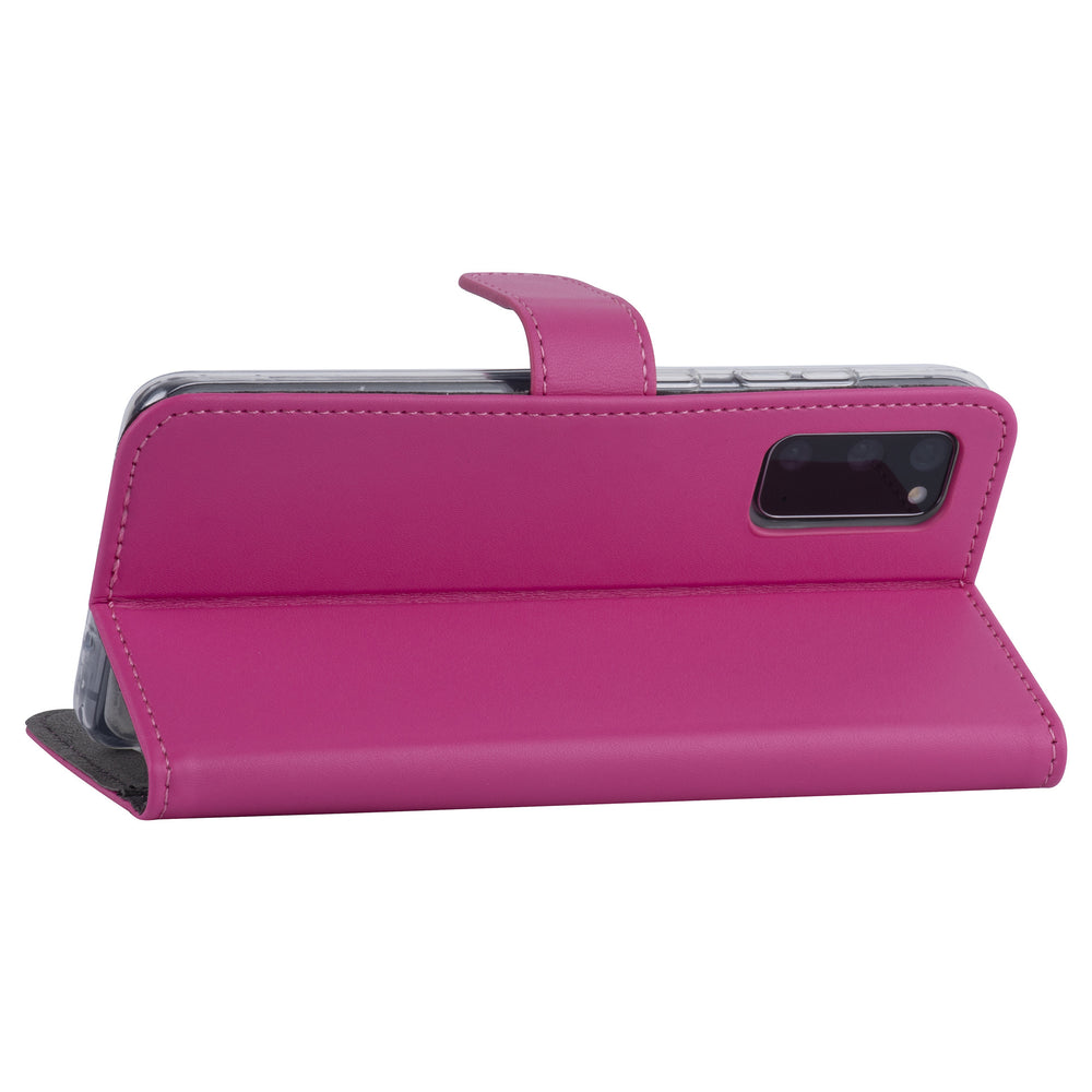 Samsung hoesje voor Galaxy S20 - Felroze - Book Case - Kaarthouder-Hoesjes-Ilumina Benelux