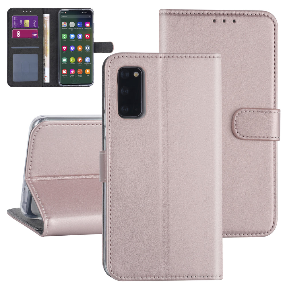Samsung hoesje voor Galaxy S20 - Rose Gold - Book Case - Kaarthouder-Hoesjes-Ilumina Benelux