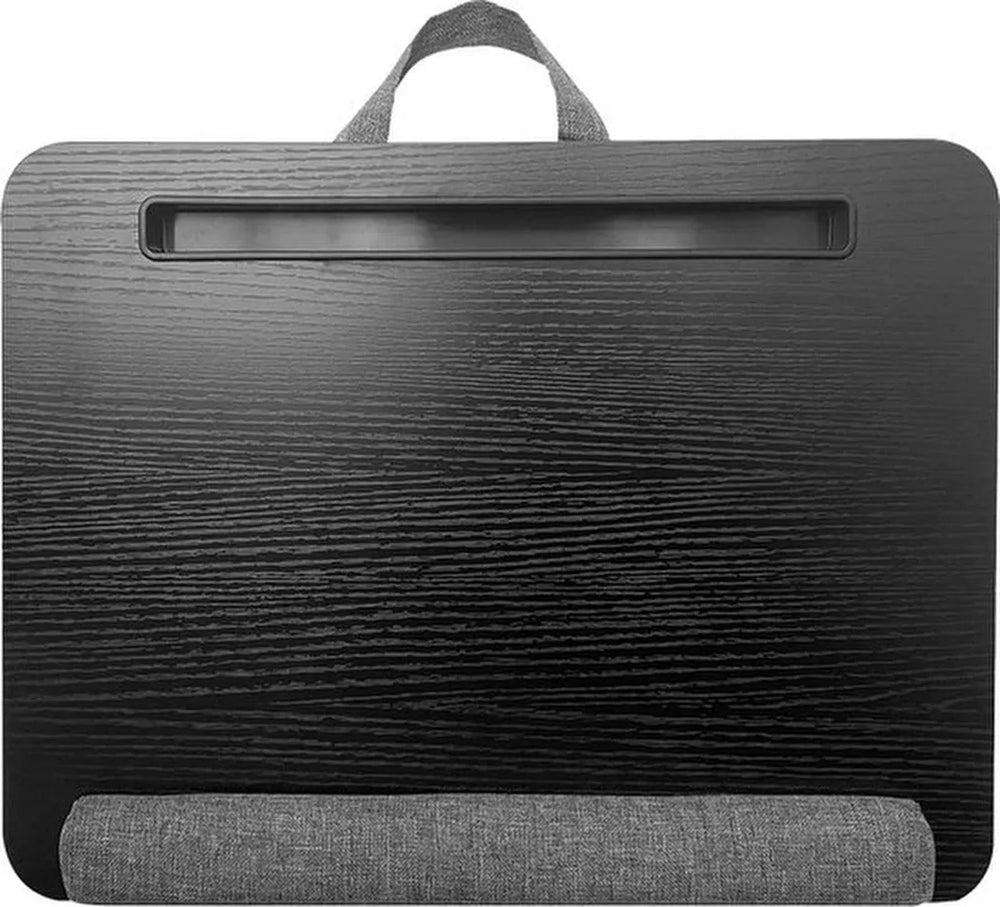 Schootkussen voor Laptop & Tablet – Schoottafel met Polssteun – Ingebouwde Standaard – 42,5 x 32 x 6 cm – Grijs-Notebookstandaard-Ilumina Benelux