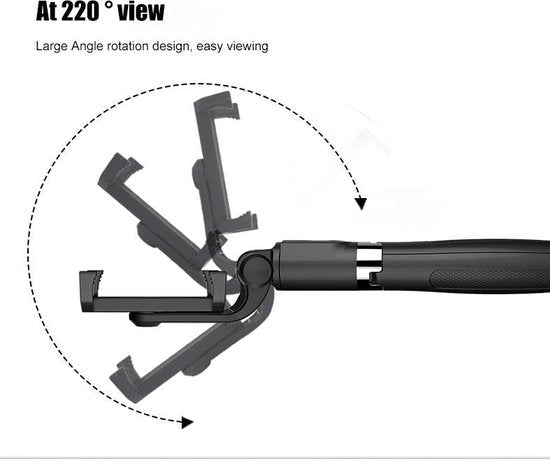 Selfie Stick – 3-in-1 Tripod Monopod – Bluetooth Afstandsbediening – Geschikt voor iPhone & Samsung – Zwart-Selfiesticks-Ilumina Benelux
