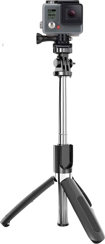 Selfie Stick – 3-in-1 Tripod Monopod – Bluetooth Afstandsbediening – Geschikt voor iPhone & Samsung – Zwart-Selfiesticks-Ilumina Benelux