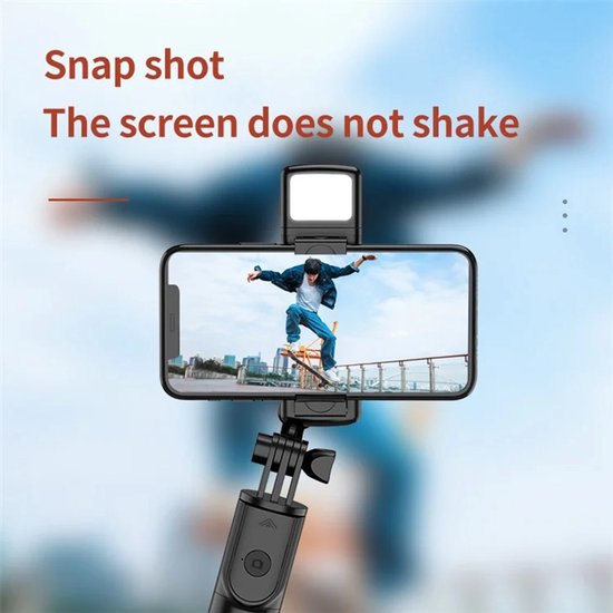 Selfie Stick Tripod – Bluetooth Afstandsbediening – Fill Light Verlichting – Universeel Geschikt voor iPhone & Samsung – Zwart-Selfiesticks-Ilumina Benelux