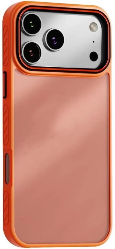 Siliconen Backcover – Schokbestendig - Perfecte Pasvorm - iPhone 15 Pro Max Hoesjes - Oranje-Ilumina Benelux