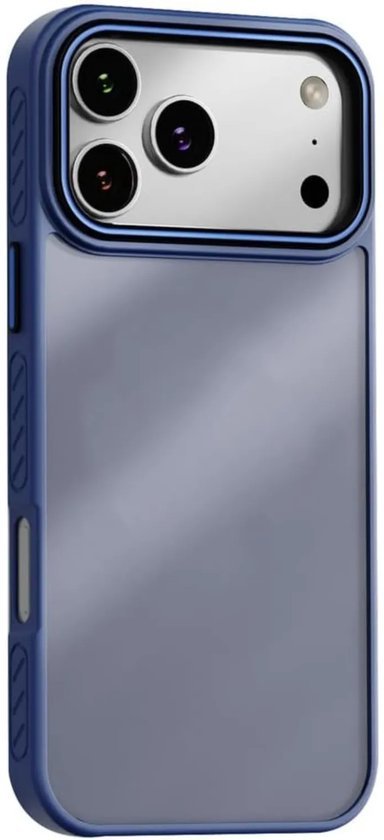 Siliconen Backcover – Schokbestendig - Perfecte Pasvorm - iPhone 16 Pro Hoesjes - Blauw-Ilumina Benelux