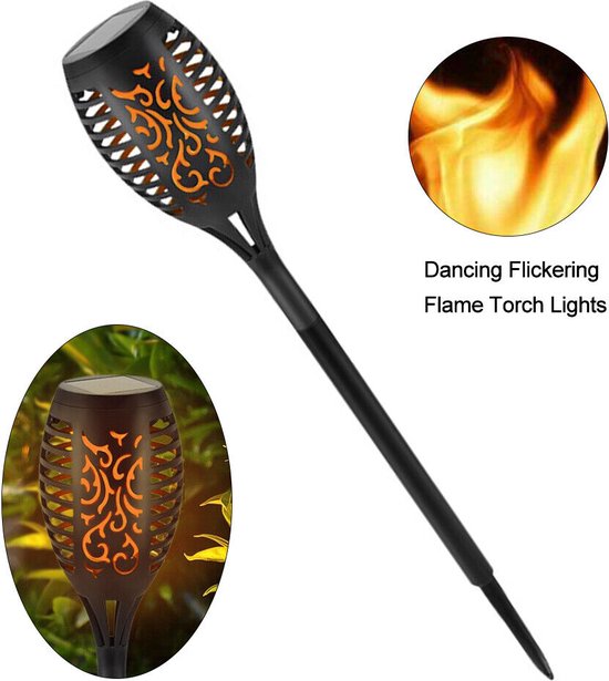 Solar tuinverlichting – 4-pack LED buitenlampen – IP65 waterdicht – Dusk-to-dawn sensor – Warm wit – Art Deco stijl-Padverlichting-Ilumina Benelux