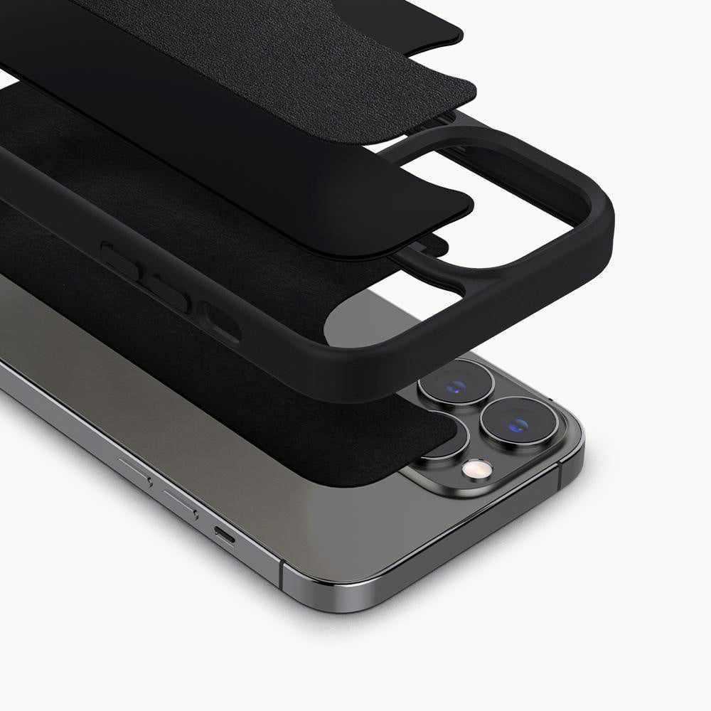 Spigen Cyrill Leather Brick iPhone 13 Pro Max Hardcase Backcover - Magsafe Compatible - Zwart-Hoesjes-Ilumina Benelux