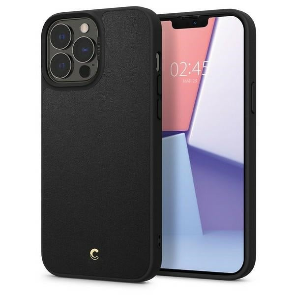 Spigen Cyrill Leather Brick iPhone 13 Pro Max Hardcase Backcover - Magsafe Compatible - Zwart-Hoesjes-Ilumina Benelux