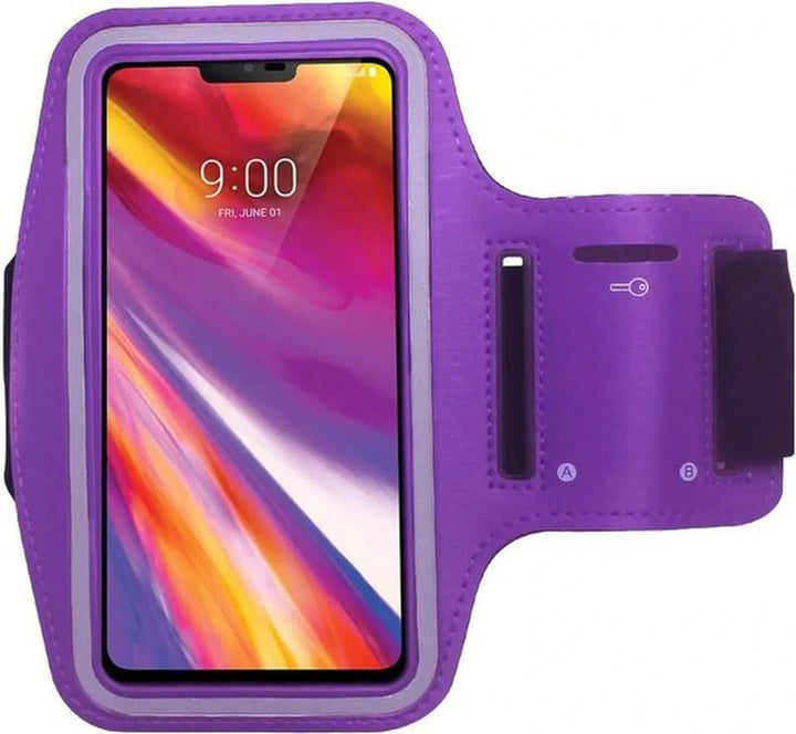 Sportarmband XL – Telefoon Armband Hardlopen – Universeel Geschikt voor Smartphone iPhone Samsung Nokia – Paars-Ilumina Benelux