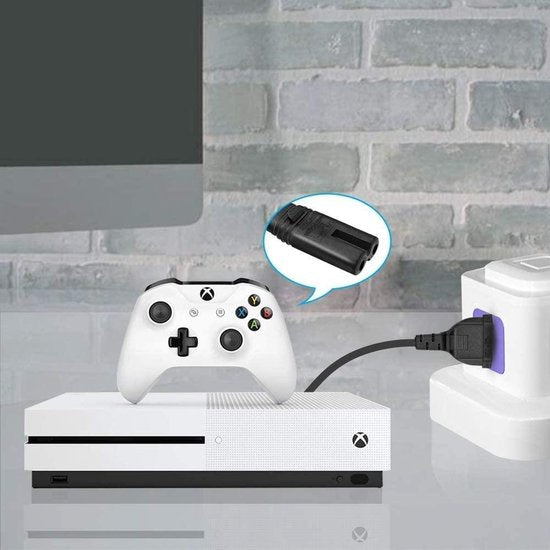 Stroomkabel C7 – Geschikt voor PS2/PS3/PS4/PS5 & Xbox One X/1S Slim – 2-polig – Recht – Zwart-Voedingskabels-Ilumina Benelux
