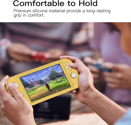 Switch Lite Hoesjes – Siliconen Backcover – Schokbestendig – Anti-slip – Grijs-Ilumina Benelux