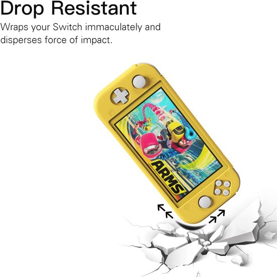 Switch Lite Hoesjes – Siliconen Backcover – Schokbestendig – Anti-slip – Grijs-Ilumina Benelux