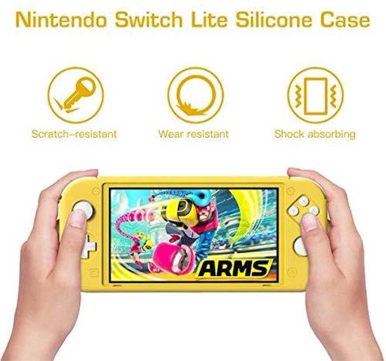 Switch Lite Hoesjes – Siliconen Backcover – Schokbestendig – Anti-slip – Grijs-Ilumina Benelux
