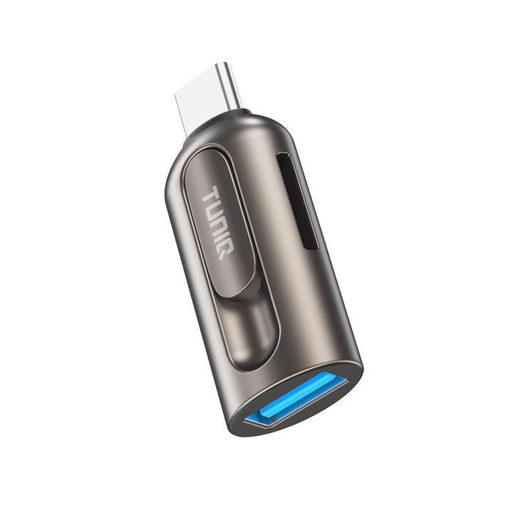 TUNIQ 2-in-1 OTG Card Reader - Grijs-USB-Kabels-Ilumina Benelux