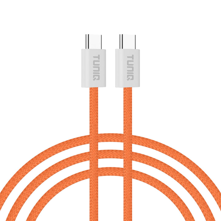 TUNIQ 60W USB-C naar USB-C Kabel 100cm - Snelle oplaadkabel - Oranje-USB-Kabels-Ilumina Benelux