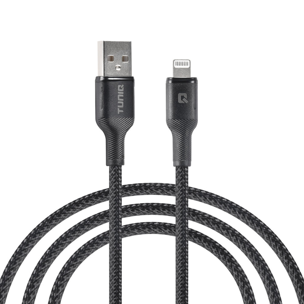 TUNIQ Lightning USB Kabel 100cm snellader dataoverdracht - Zwart-USB-Kabels-Ilumina Benelux