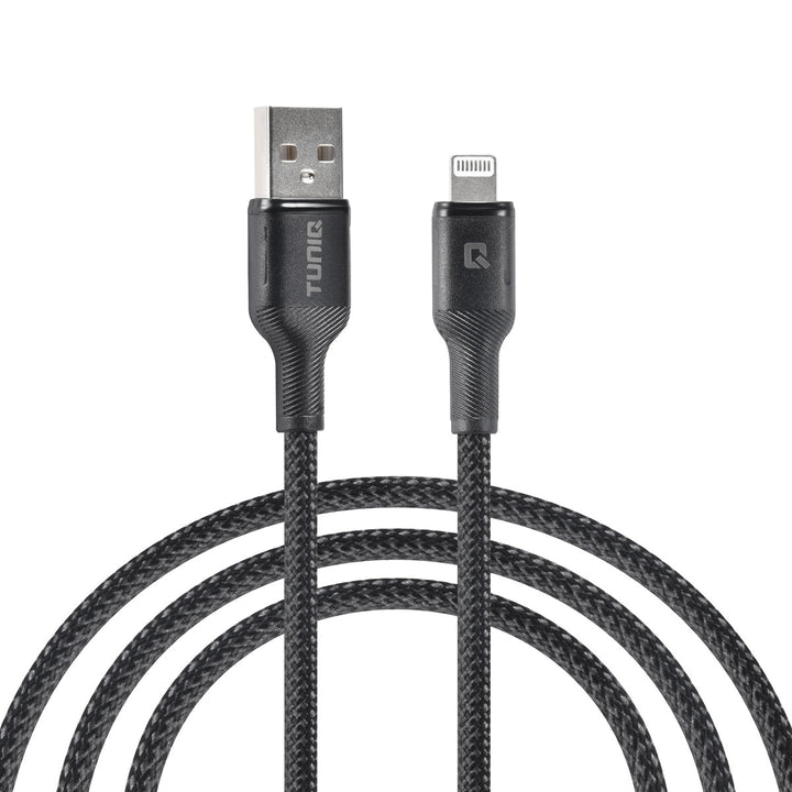 TUNIQ Lightning USB Kabel 100cm snellader dataoverdracht - Zwart-USB-Kabels-Ilumina Benelux