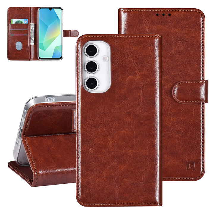 TUNIQ Samsung Galaxy A06 Book Case hoesje Pasjeshouder - Bruin-Hoesjes-Ilumina Benelux